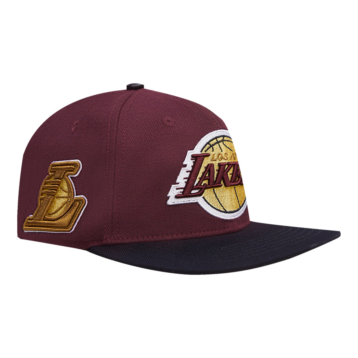 Los Angeles Lakers Pro Standard Gold Rush 2-Tone Snapback Hat - Maroon/Black