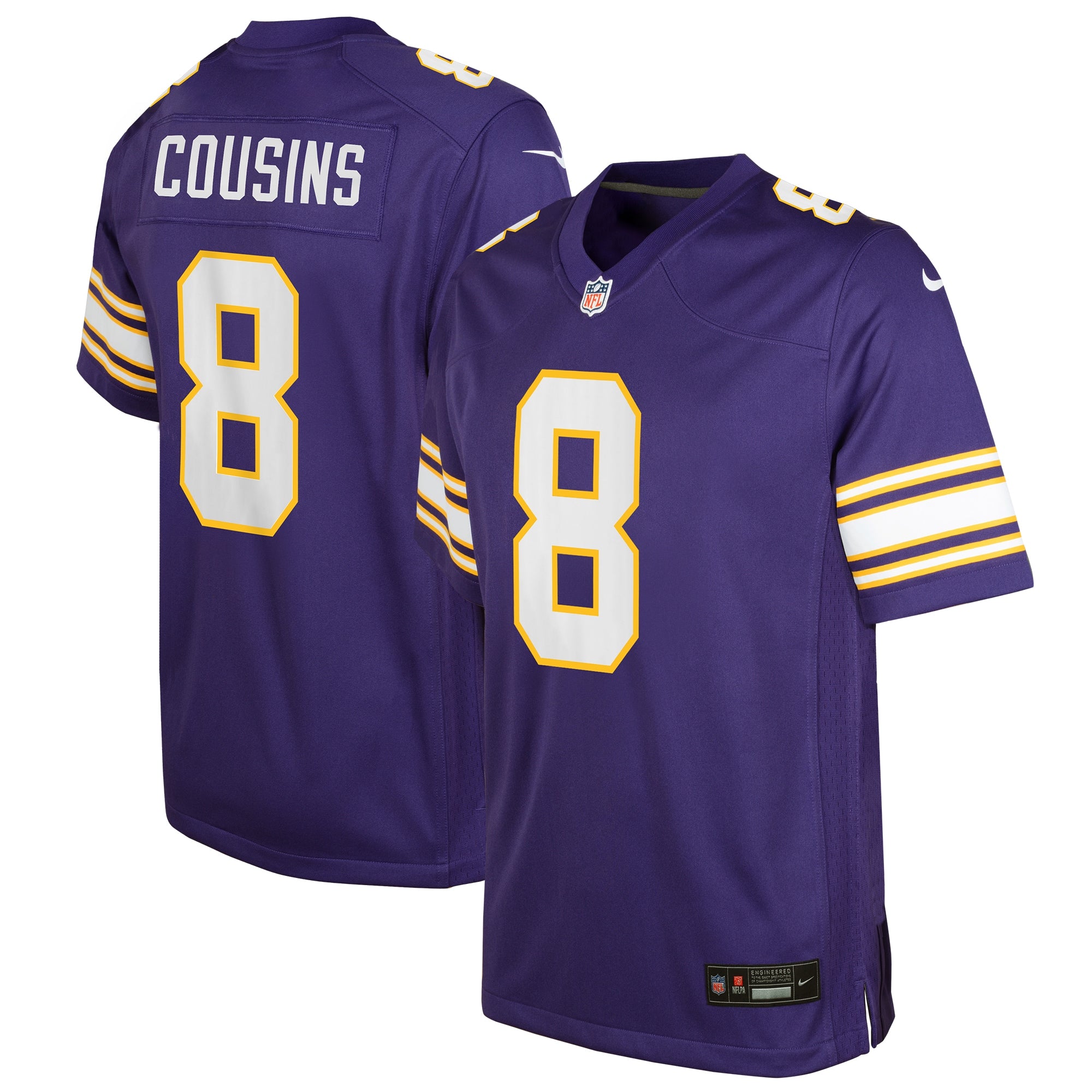 Kirk Cousins Minnesota Vikings Nike Youth Game Jersey   Purple