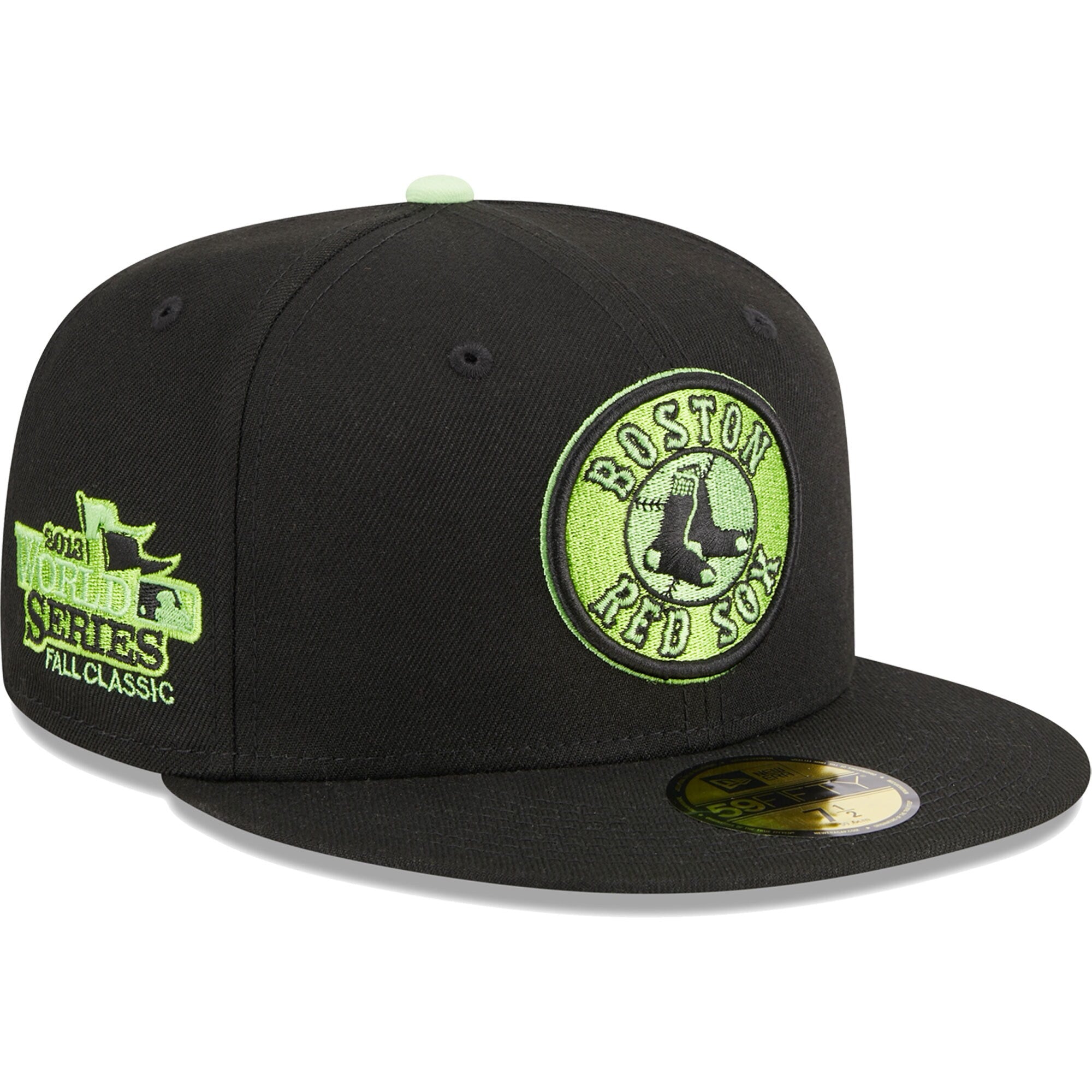 Boston Red Sox New Era Pastel Undervisor 59FIFTY Fitted Hat - Black