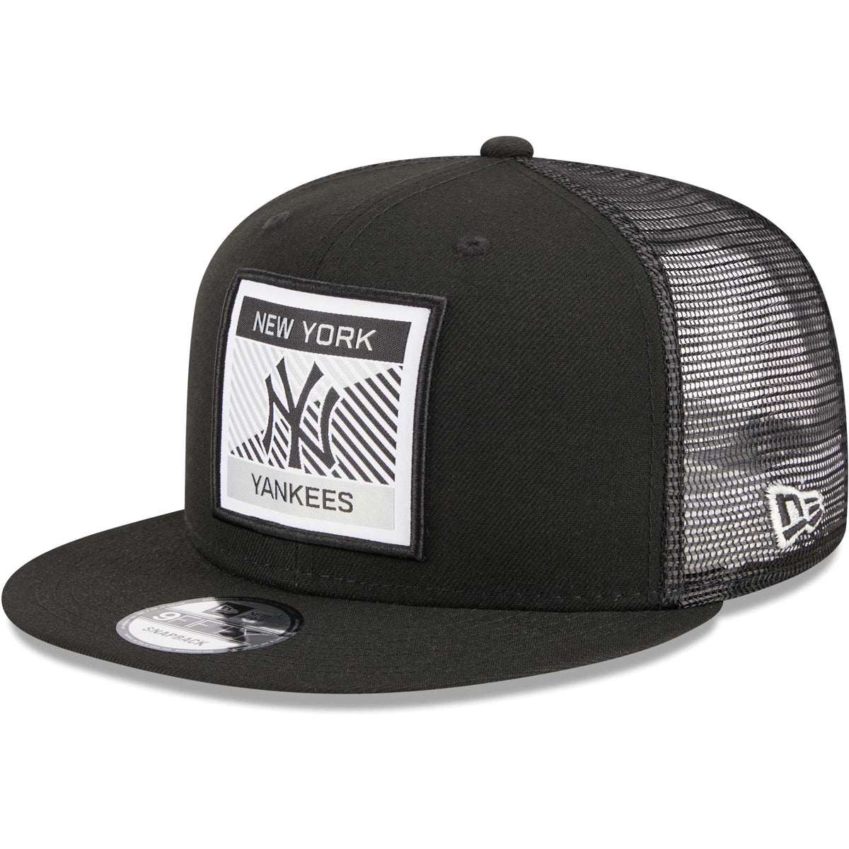 New York Yankees New Era Scratch Squared Trucker 9FIFTY Snapback Hat - Black
