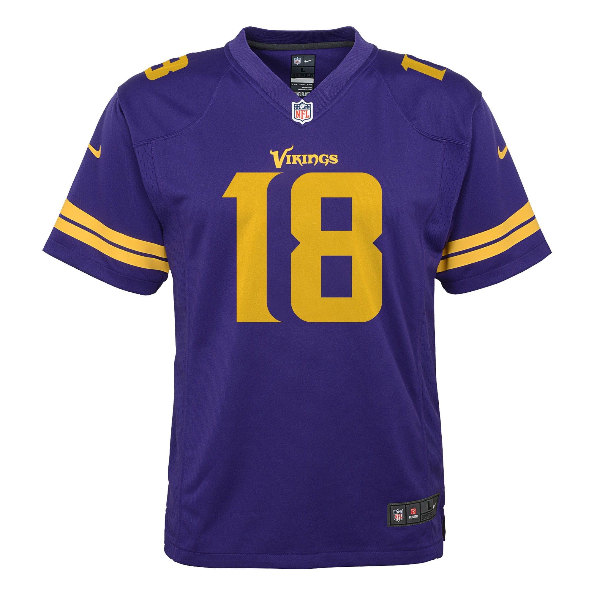 Justin Jefferson Minnesota Vikings Nike Youth Game Jersey   Purple