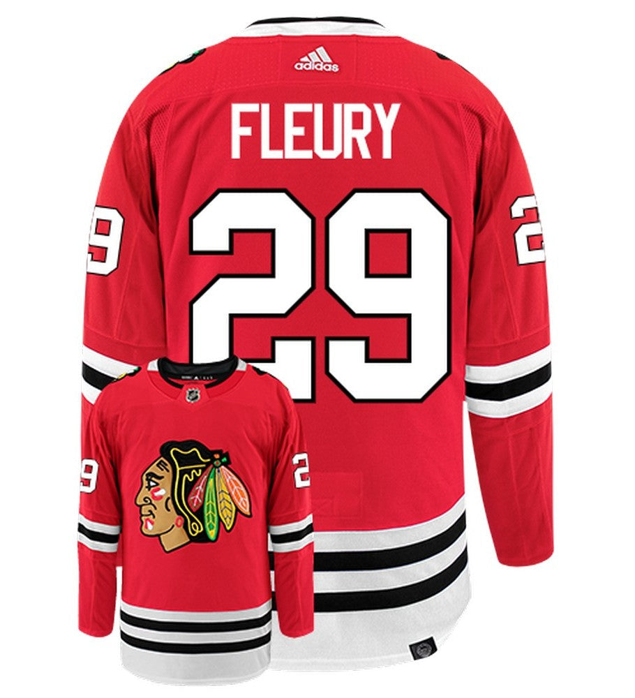 Marc-Andre Fleury Chicago Blackhawks Adidas Primegreen Authentic NHL Hockey Jersey