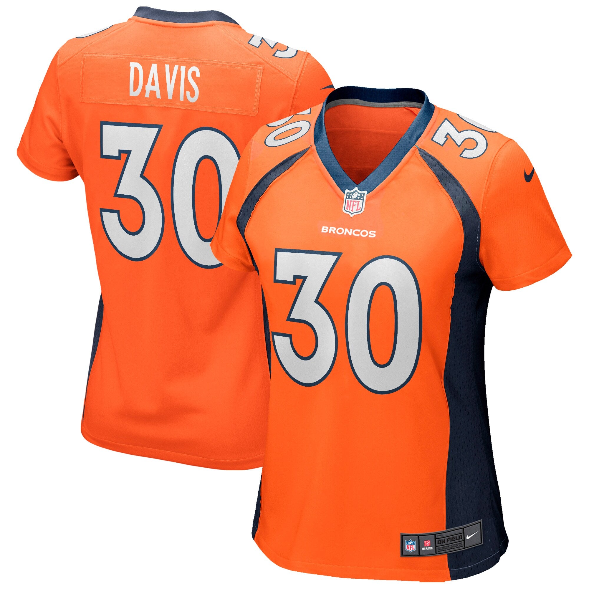 Terrell Davis Denver Broncos Nike Women s Game Retired Player Jersey   Orange