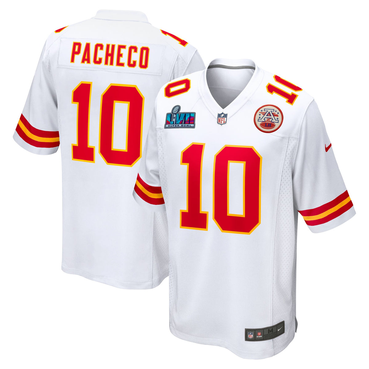 Isiah Pacheco Kansas City Chiefs Nike Super Bowl LVII Patch Away Game Jersey   White