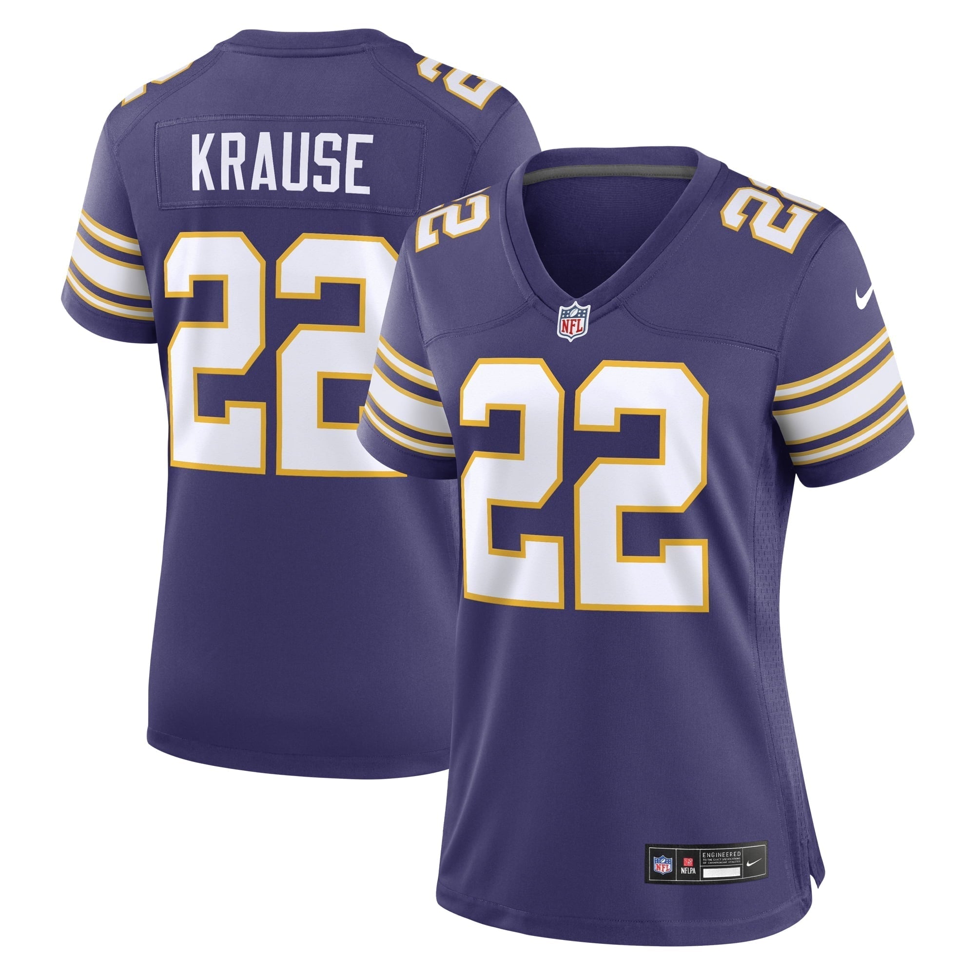 Women s Nike Paul Krause Purple Minnesota Vikings Classic Retired Player Jersey