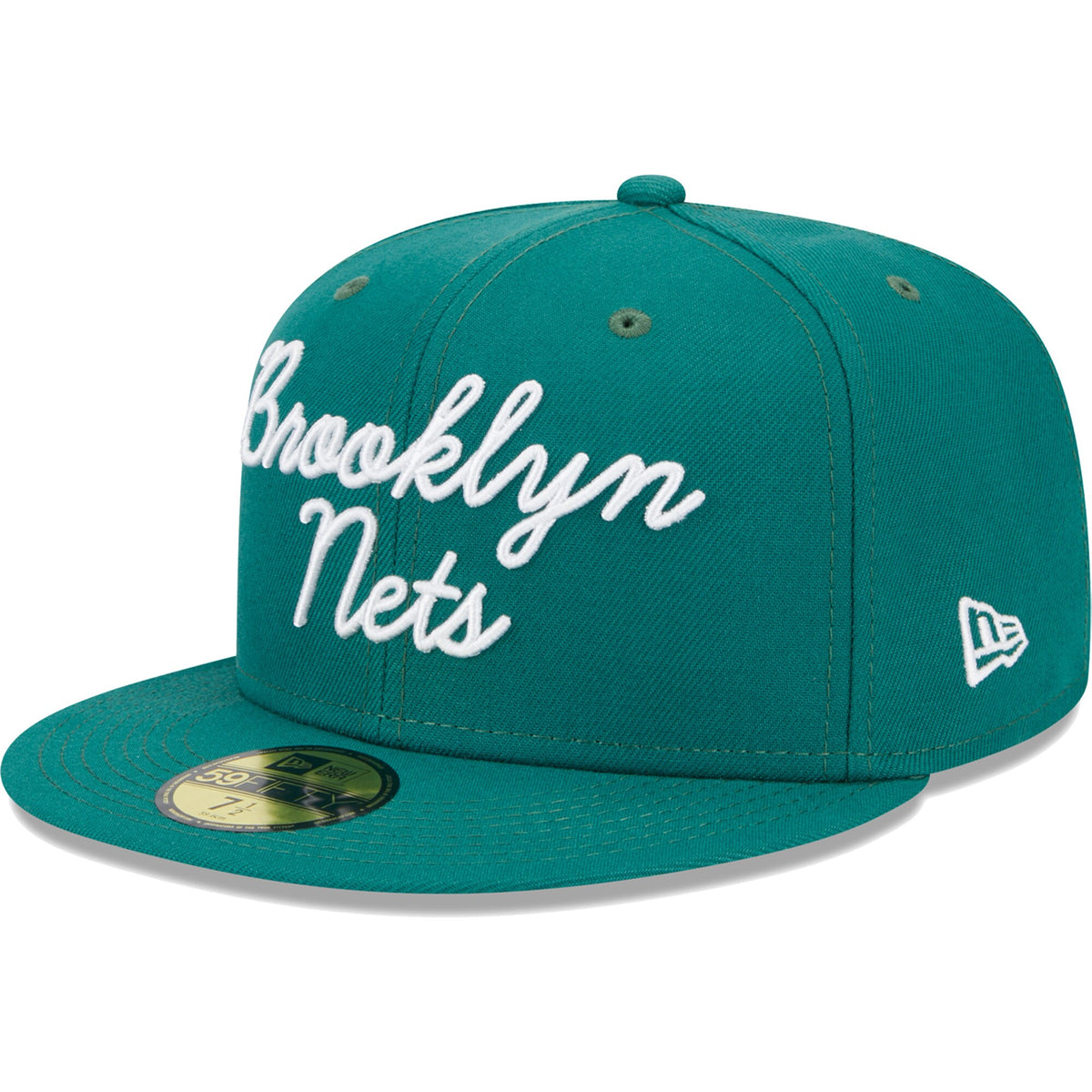 Brooklyn Nets New Era Script 59FIFTY Fitted Hat - Augusta Green