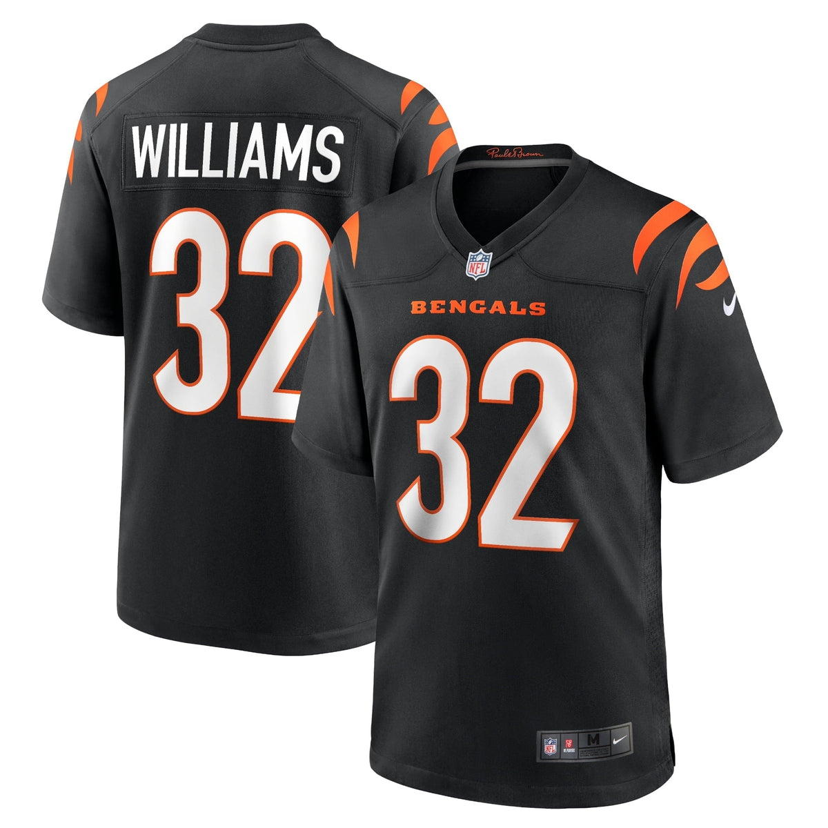 Men s Nike Trayveon Williams Black Cincinnati Bengals Game Jersey