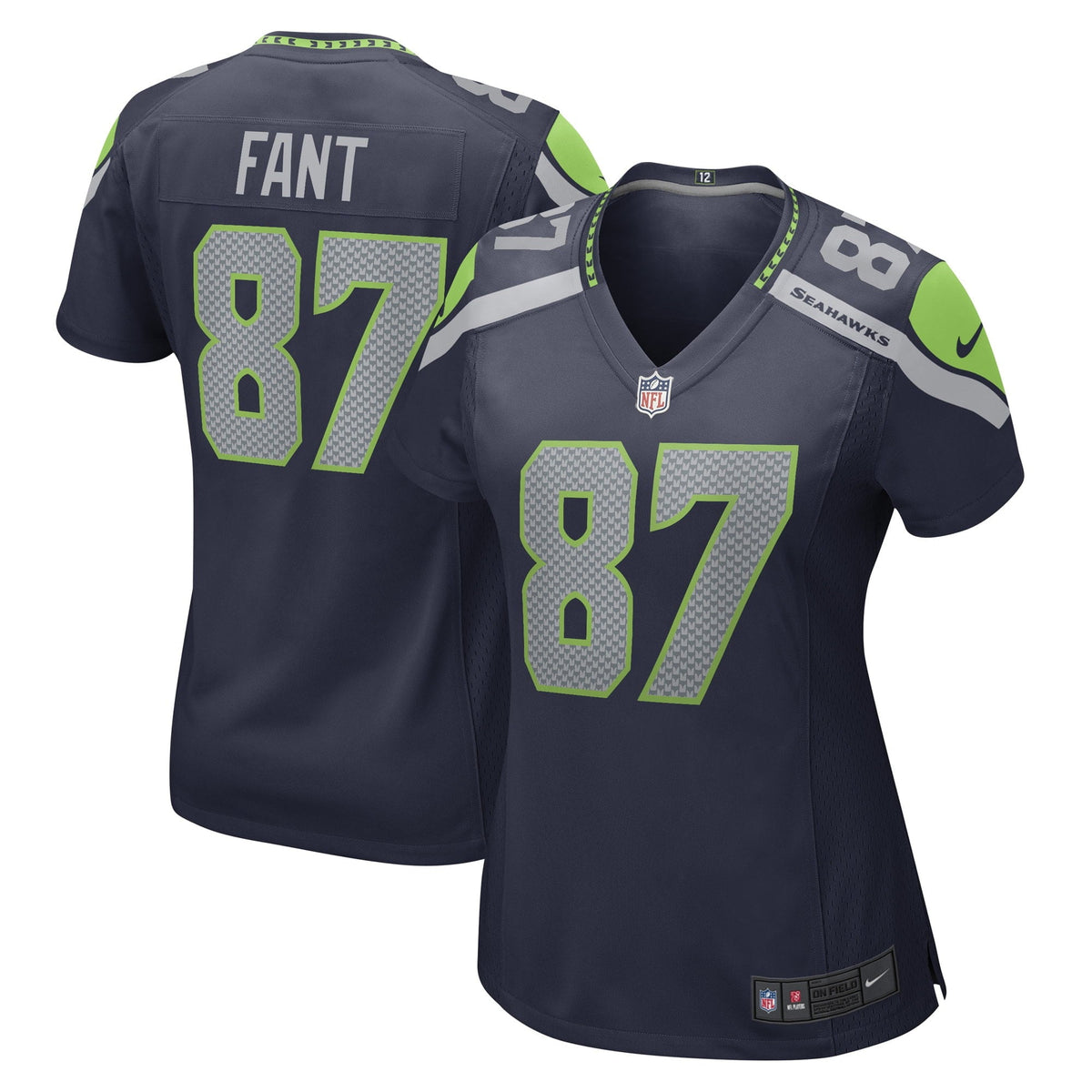 Women s Nike Noah Fant College Navy Seattle Seahawks Game Player Jersey