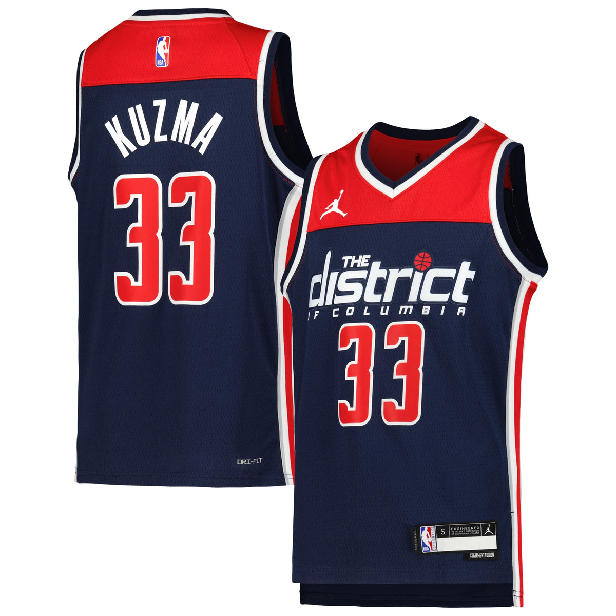 Kyle Kuzma Washington Wizards Jordans Brand Youth Swingman Jersey - Statement Edition - Navy