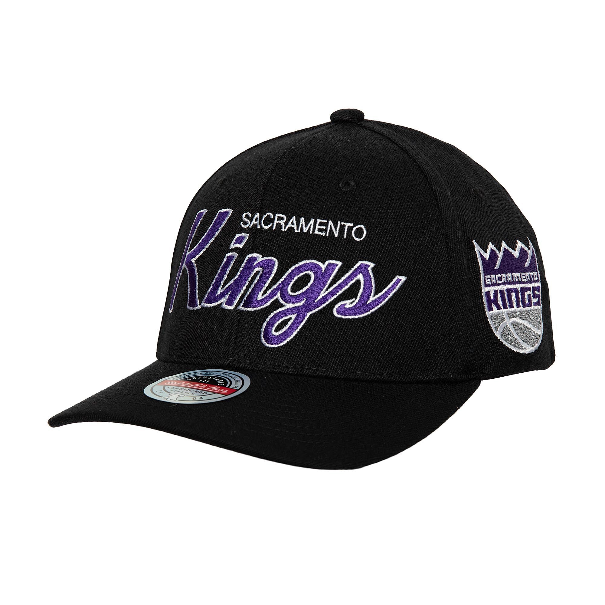 Sacramento Kings Mitchell & Ness MVP Team Script 2.0 Stretch-Snapback Hat - Black