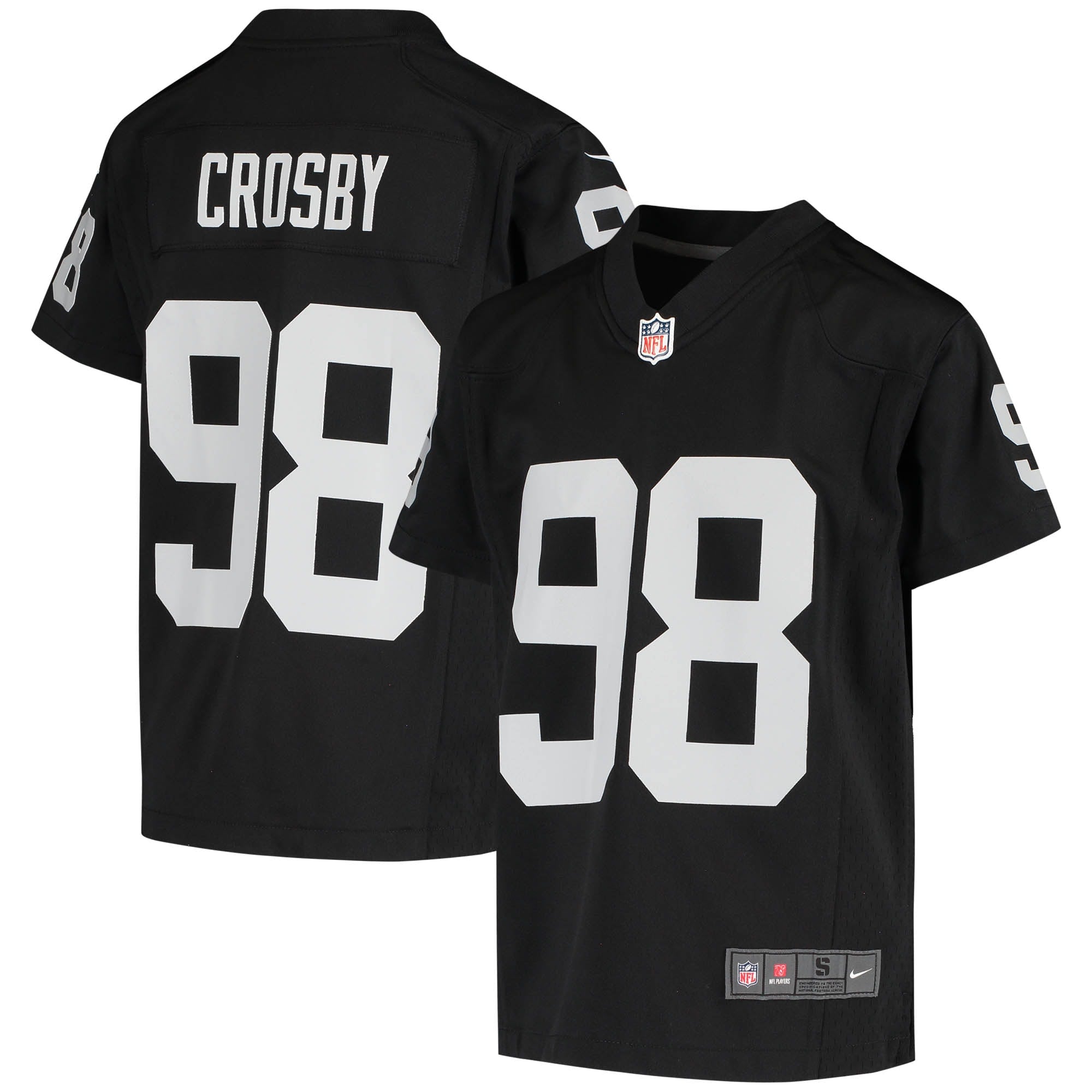 Maxx Crosby Las Vegas Raiders Nike Youth Game Jersey   Black