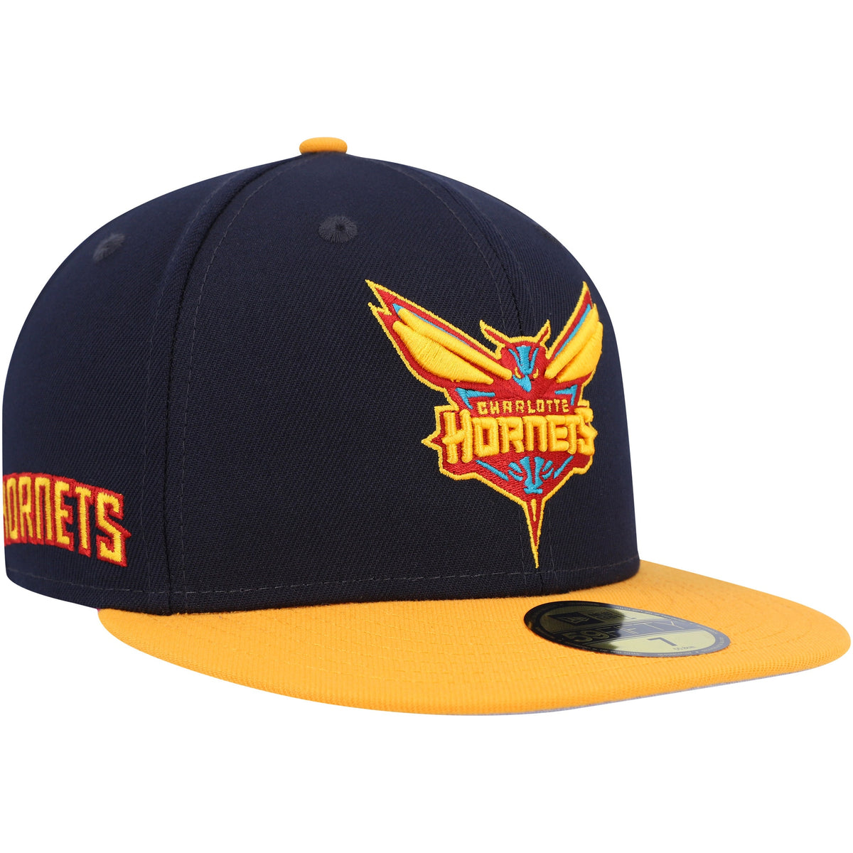 Charlotte Hornets New Era Midnight 59FIFTY Fitted Hat - Navy/Gold