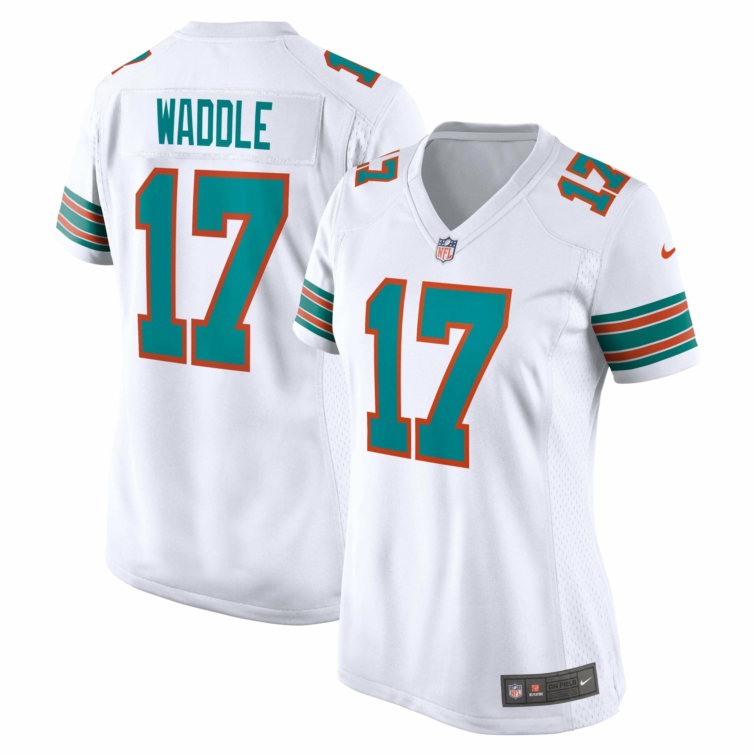 Women s Nike Jaylen Waddle White Miami Dolphins Game Jersey