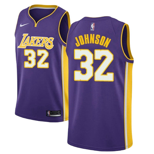 Men's Los Angeles Lakers Magic Johnson Statement Edition Jersey - Purple