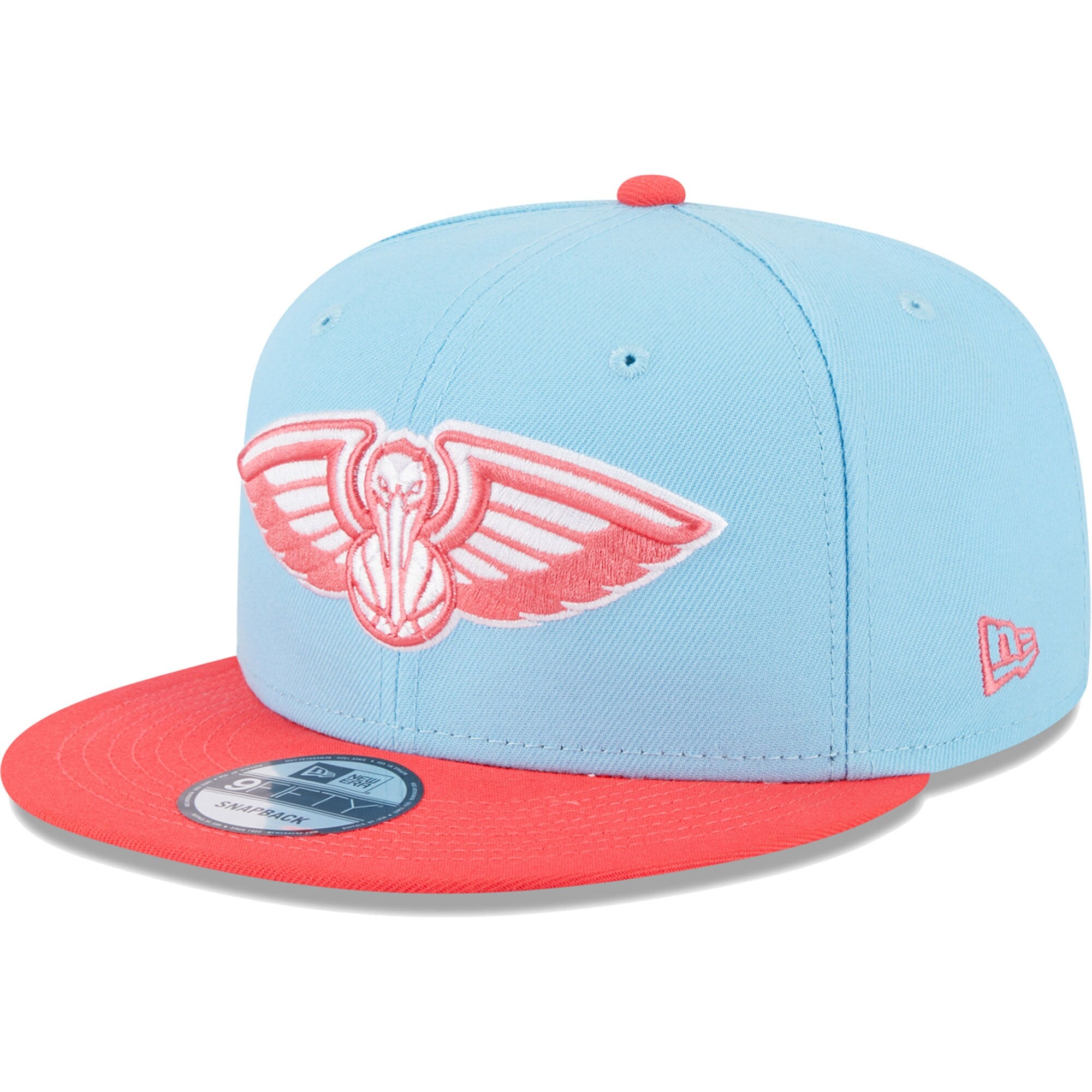 New Orleans Pelicans New Era 2-Tone Color Pack 9FIFTY Snapback Hat - Powder Blue/Red
