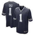 Men s Nike Number 1 Dad Navy Dallas Cowboys Game Jersey