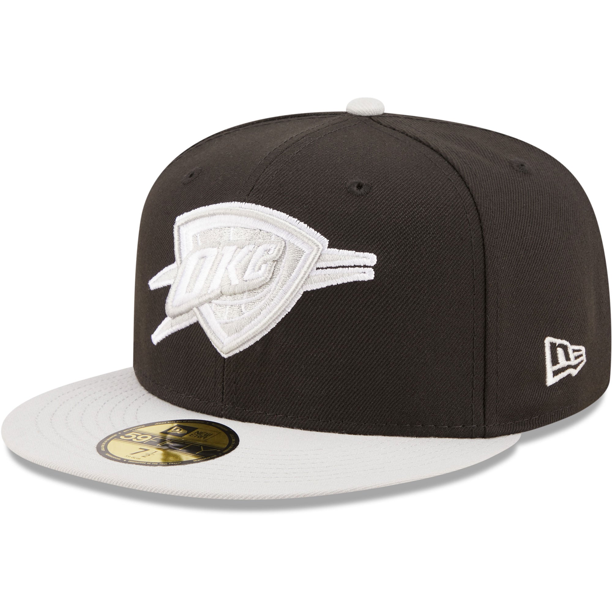 Oklahoma City Thunder New Era Two-Tone Color Pack 59FIFTY Fitted Hat - Black/Gray
