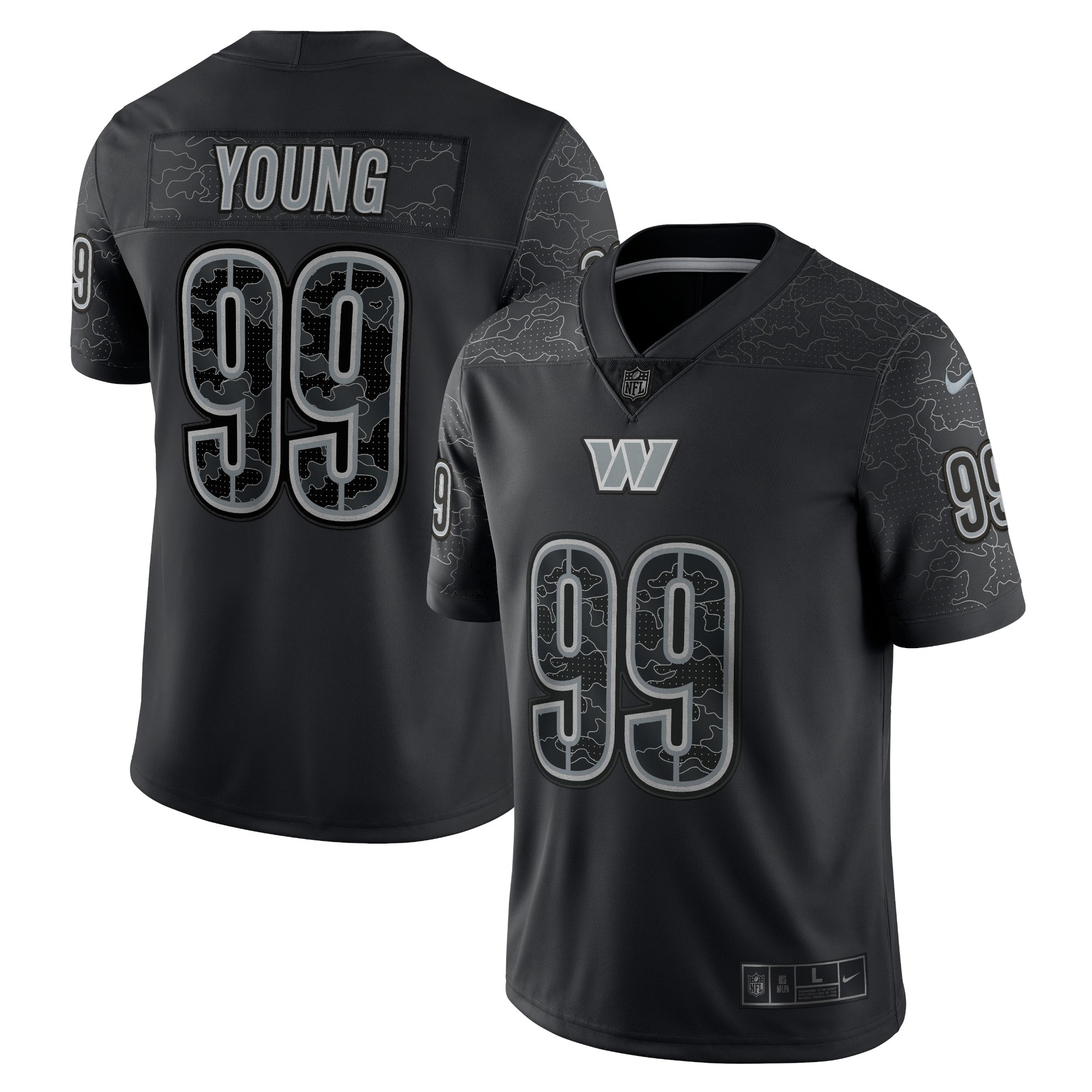 Chase Young Washington Commanders Nike RFLCTV Limited Jersey   Black