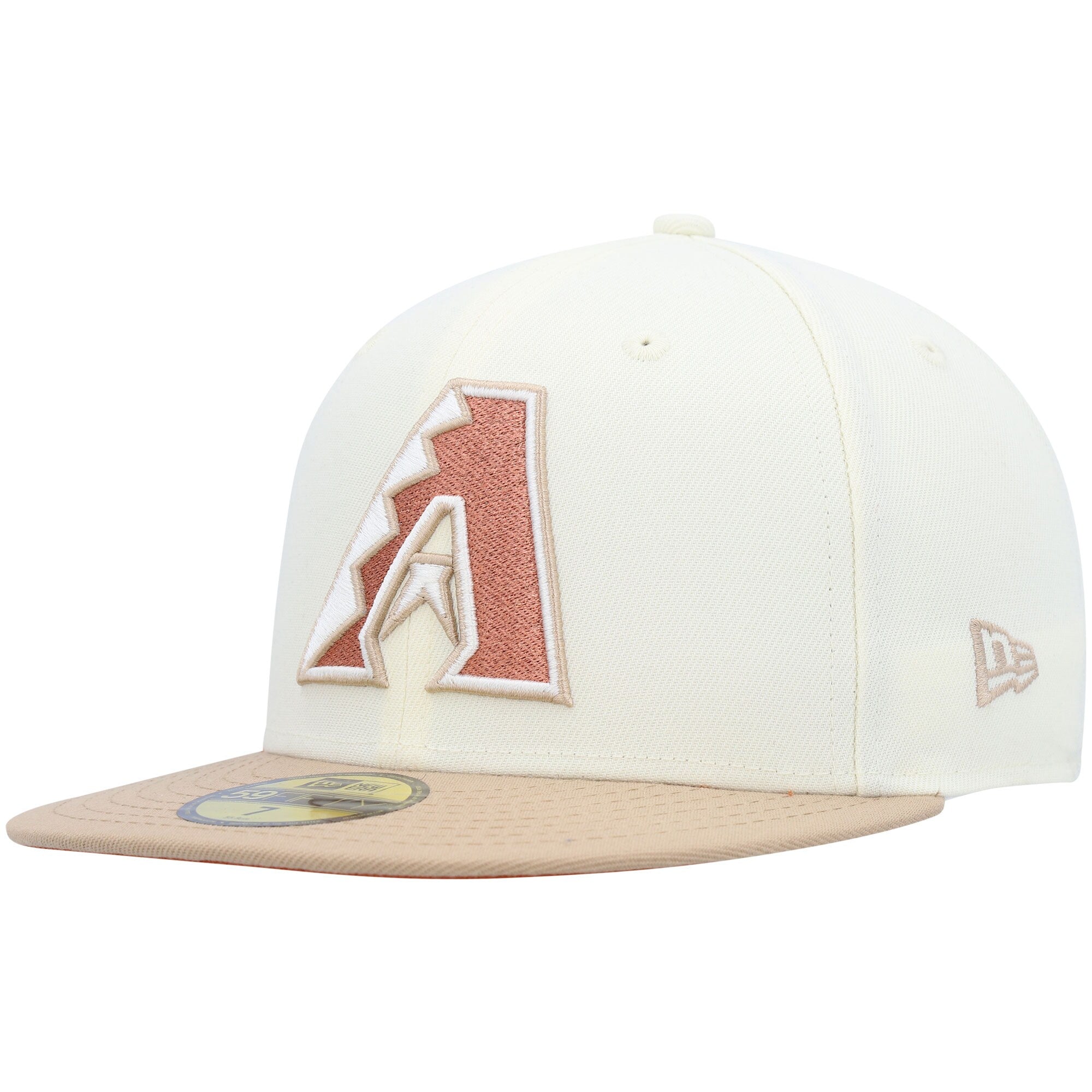 Arizona Diamondbacks New Era Chrome Camel Rust Undervisor 59FIFTY Fitted Hat - Cream