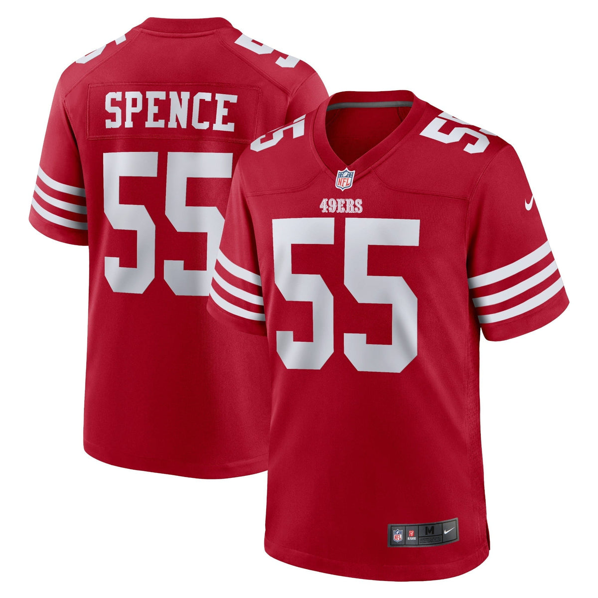 Men s Nike Akeem Spence Scarlet San Francisco 49ers Home Game Player Jersey