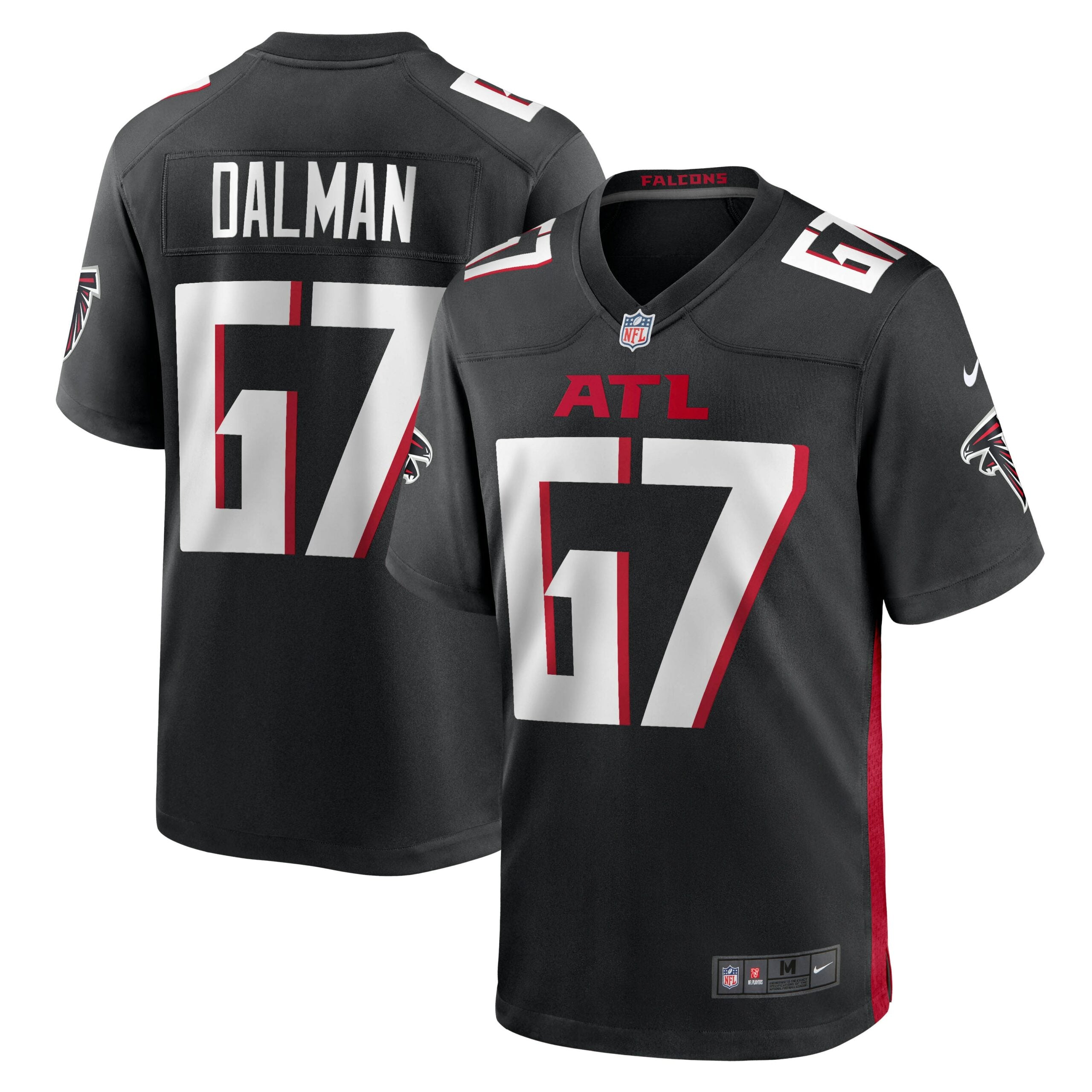 Drew Dalman Atlanta Falcons Nike Game Jersey   Black