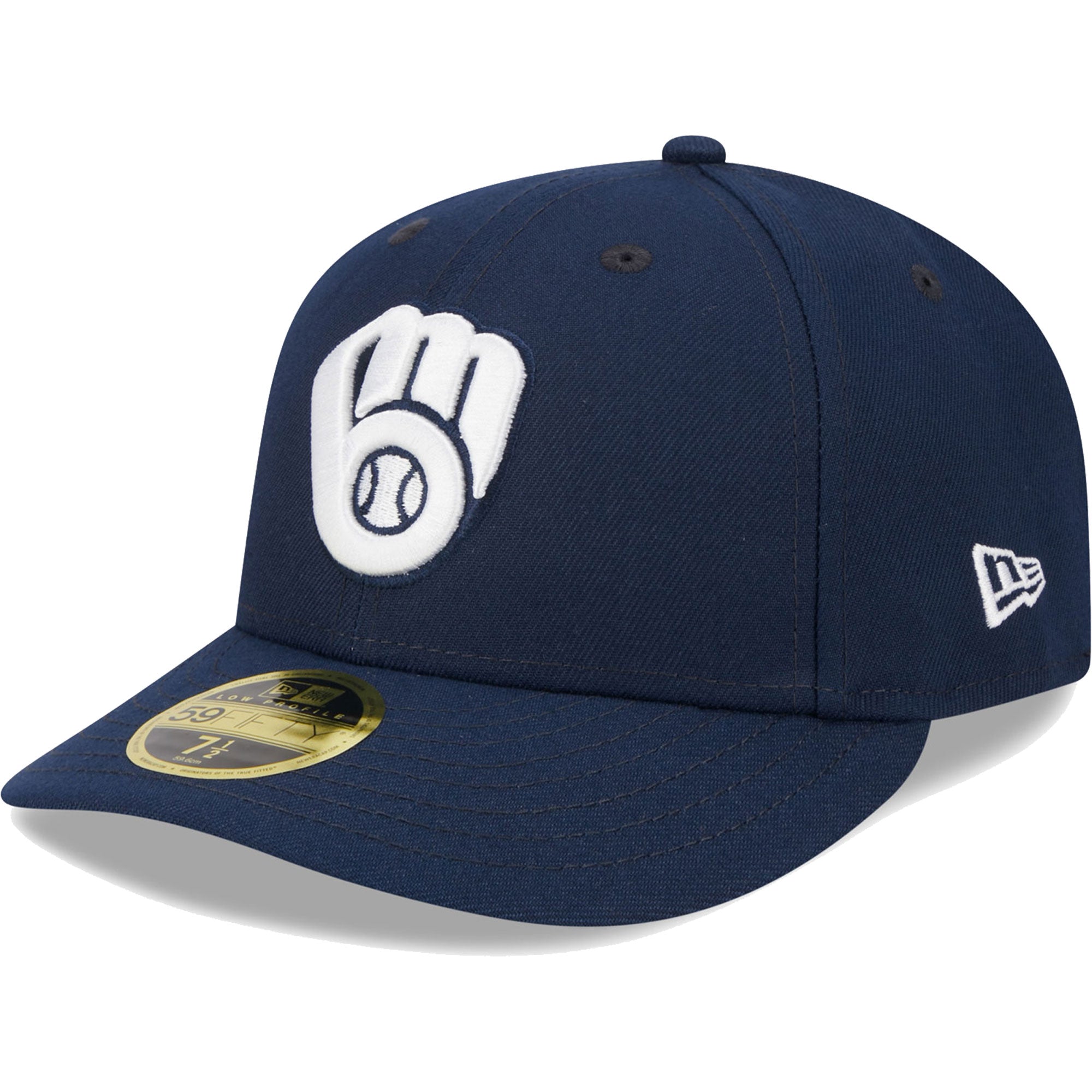 Milwaukee Brewers New Era Oceanside Low Profile 59FIFTY Fitted Hat - Navy