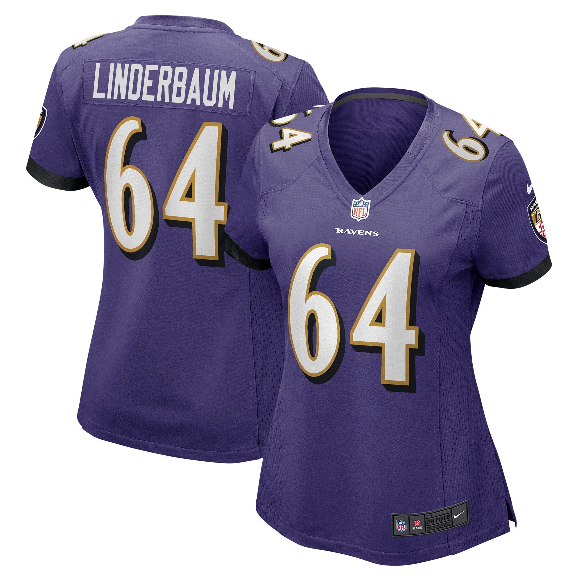 Women s Nike Tyler Linderbaum Purple Baltimore Ravens Player Game Jersey