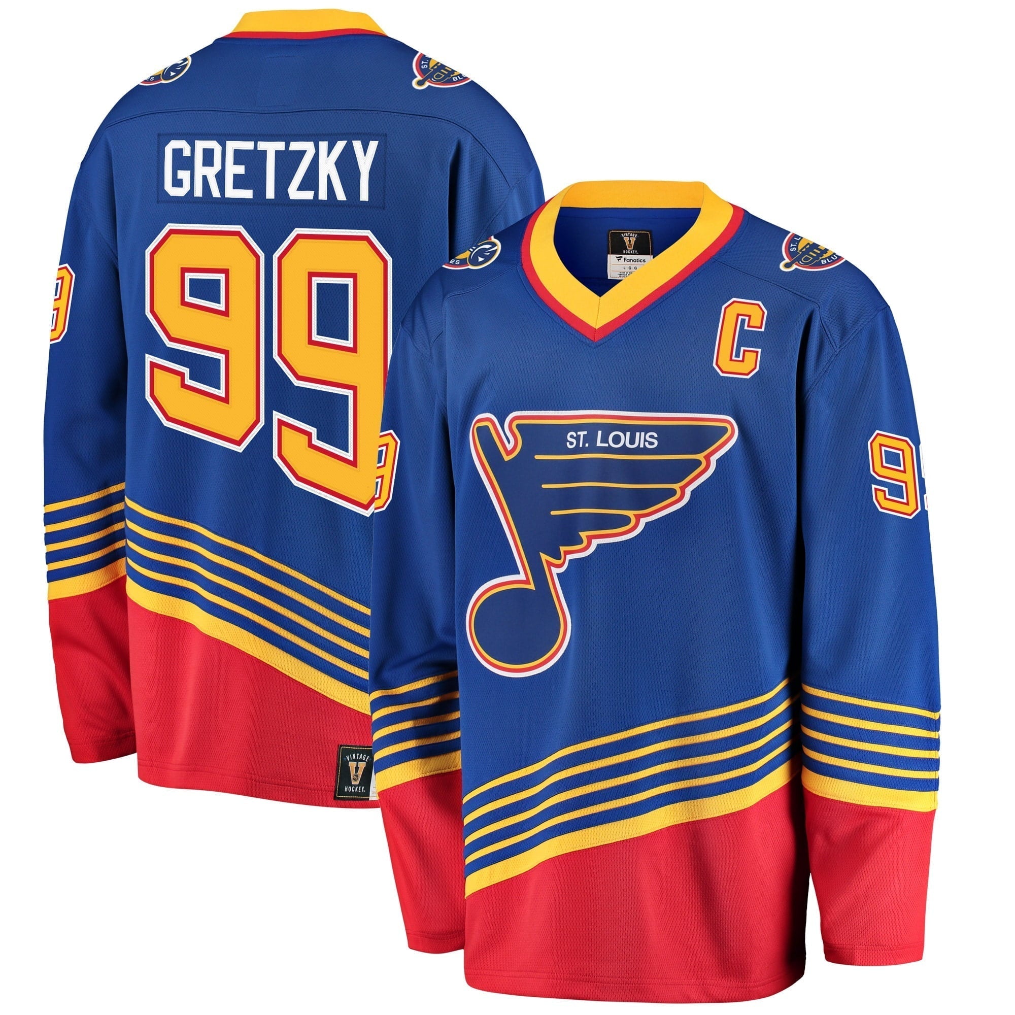Men's Fanatics Branded Wayne Gretzky Blue St. Louis Blues Premier Breakaway Retired Player Jersey