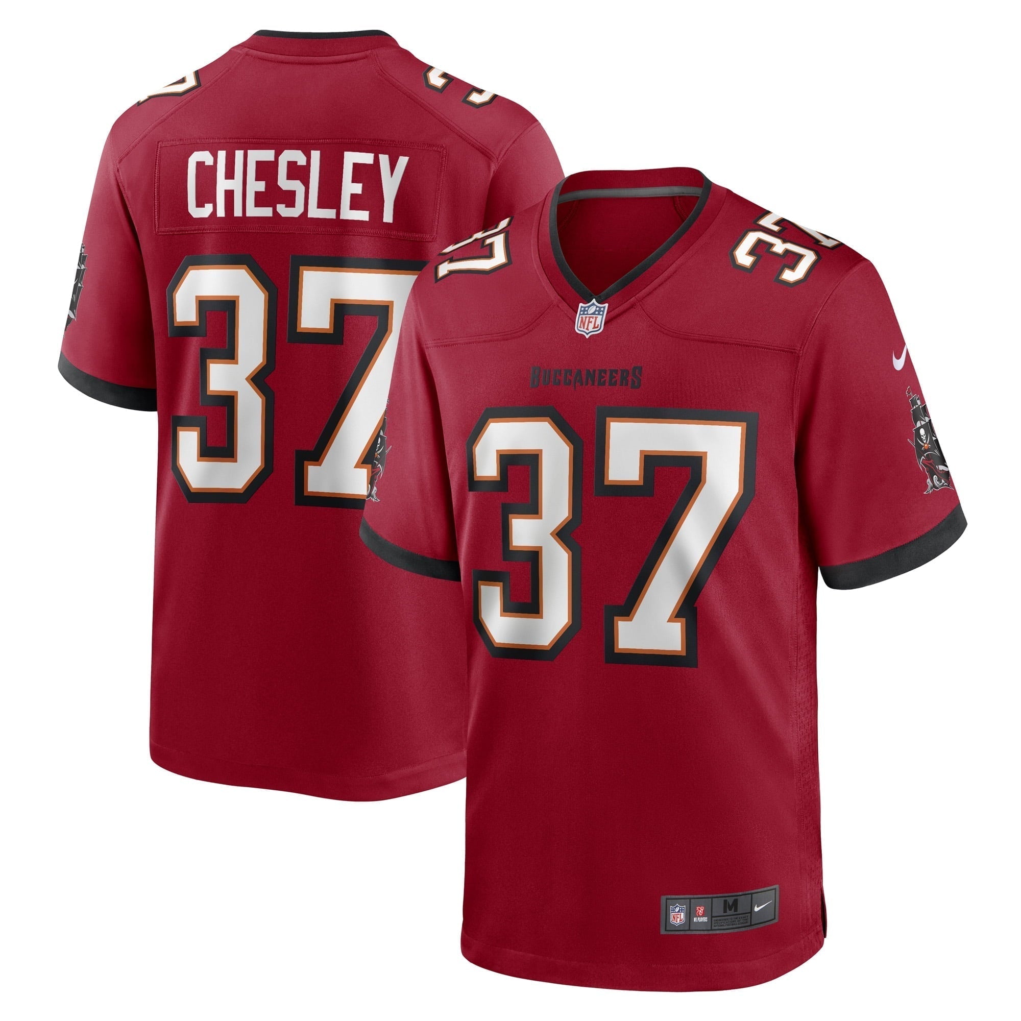 Men s Nike Anthony Chesley Red Tampa Bay Buccaneers Game Player Jersey