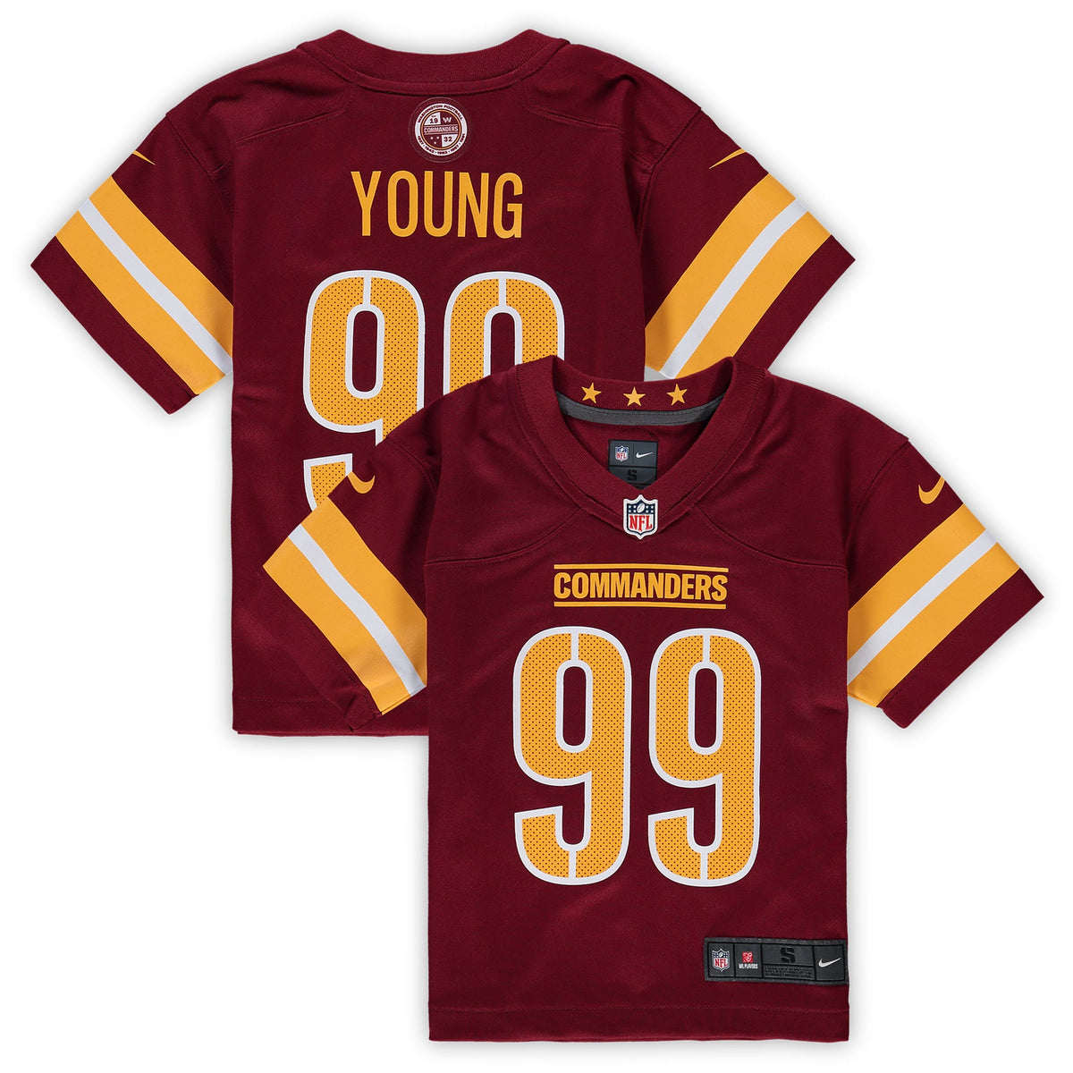 Chase Young Washington Commanders Nike Preschool Game Jersey   Burgundy