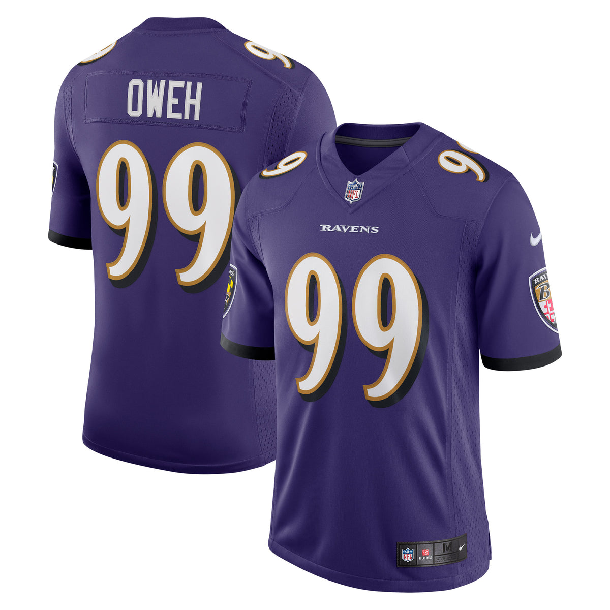 Odafe Oweh Baltimore Ravens Nike Vapor Limited Jersey   Purple