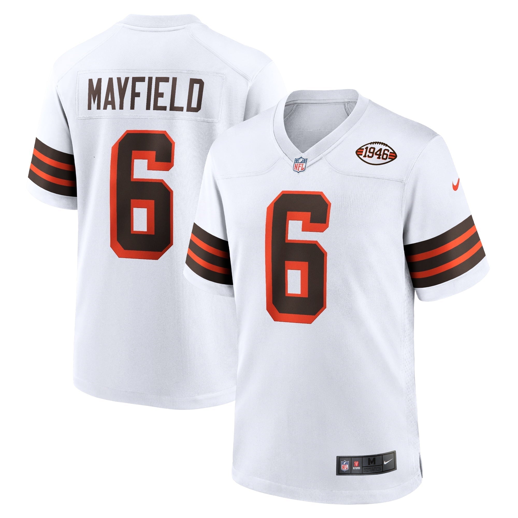 Men s Nike Baker Mayfield White Cleveland Browns 1946 Collection Alternate Game Jersey