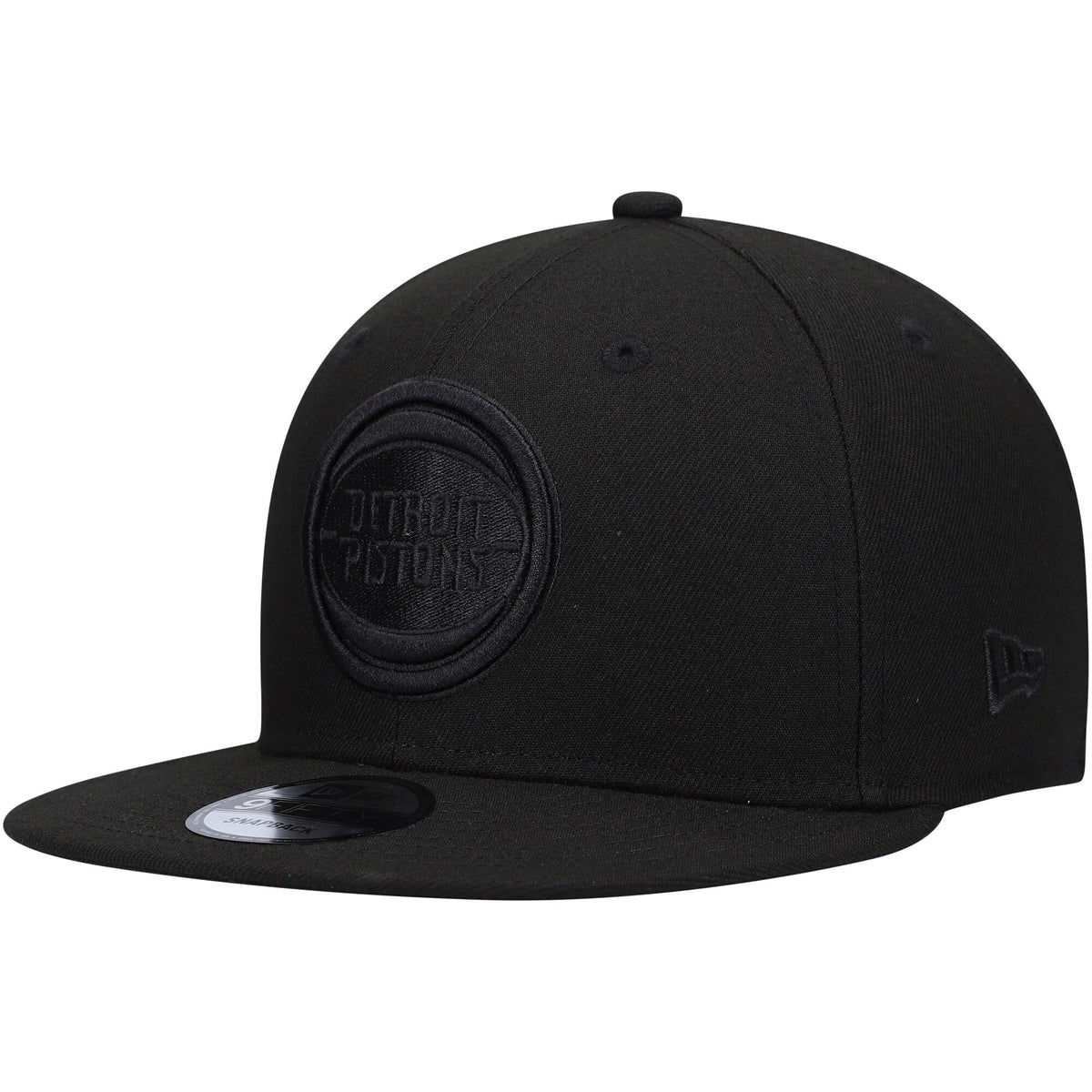 Detroit Pistons New Era Black On Black 9FIFTY Snapback Hat