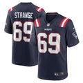 Men s Nike Cole Strange Navy New England Patriots Player Game Jersey