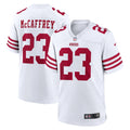 Men s Nike Christian McCaffrey White San Francisco 49ers Game Player Jersey