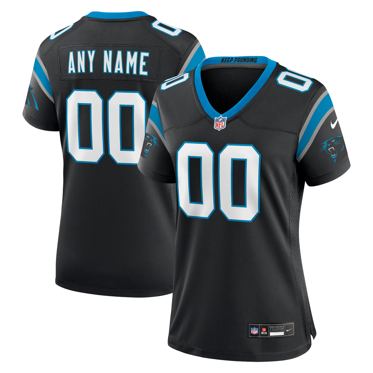 Carolina Panthers Nike Women s Custom Game Jersey   Black