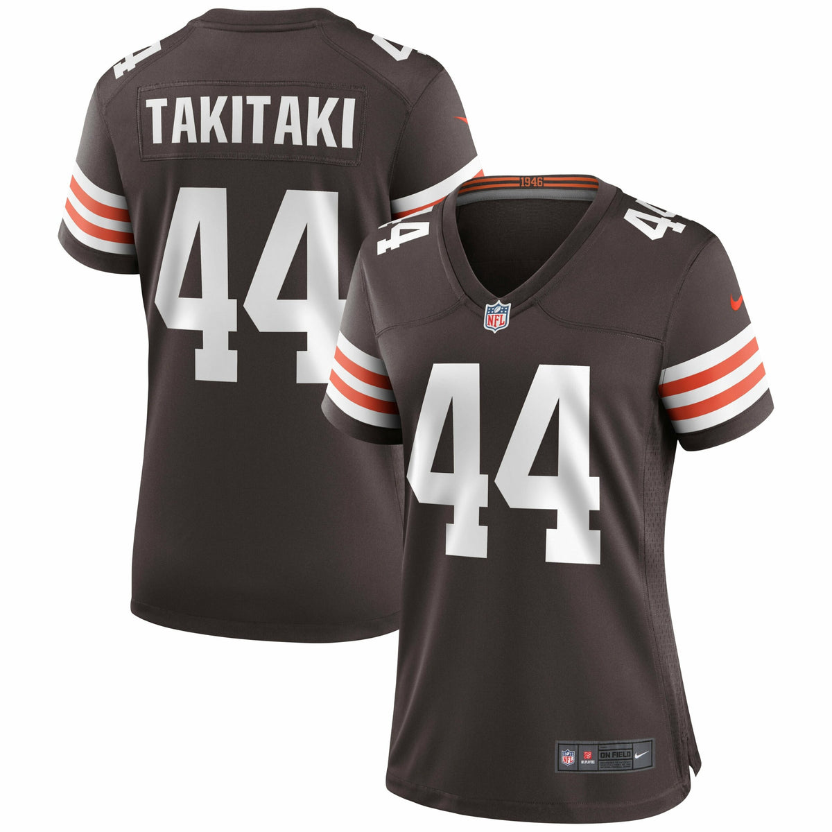 Women s Nike Sione Takitaki Brown Cleveland Browns Game Jersey