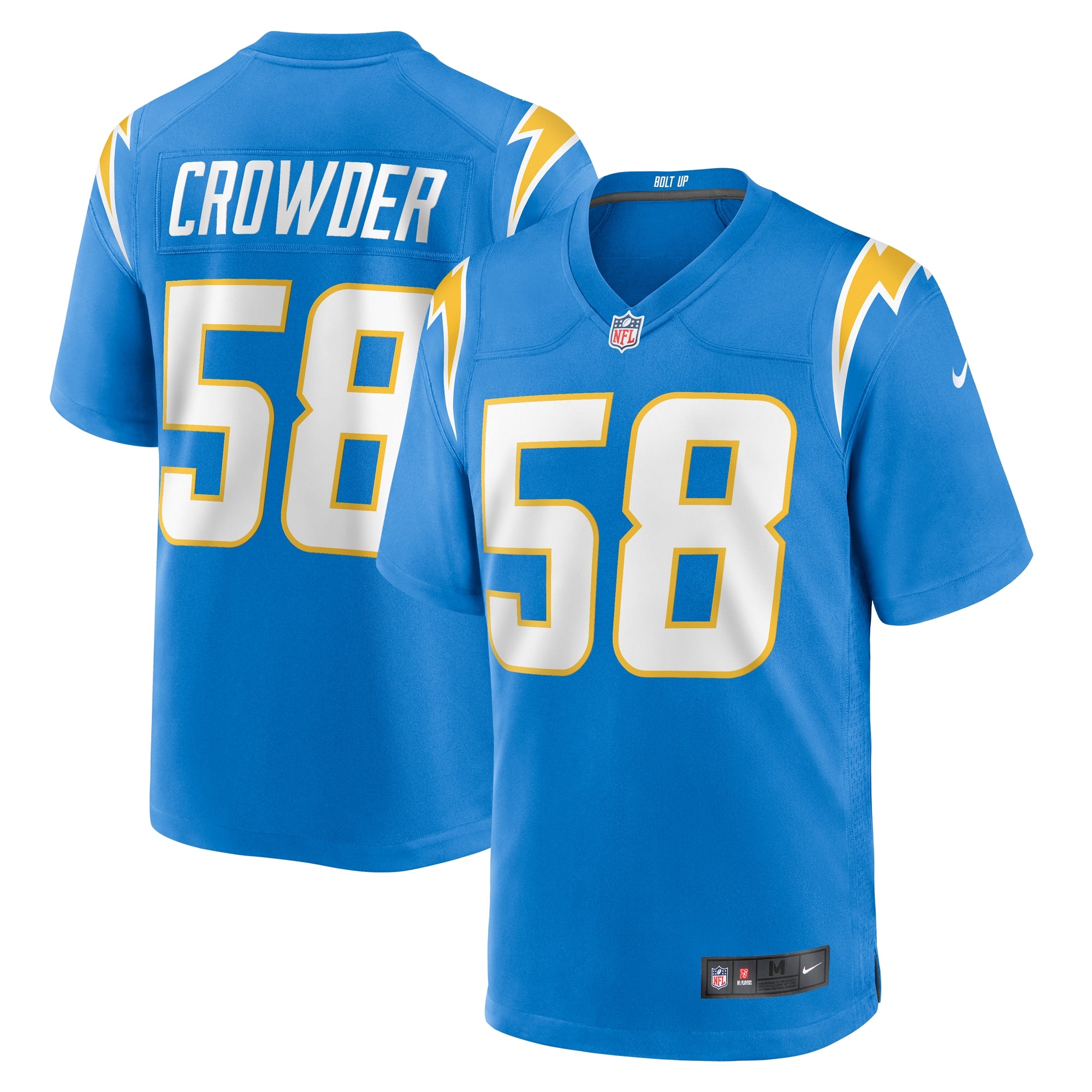 Tae Crowder Los Angeles Chargers Nike Team Game Jersey   Powder Blue