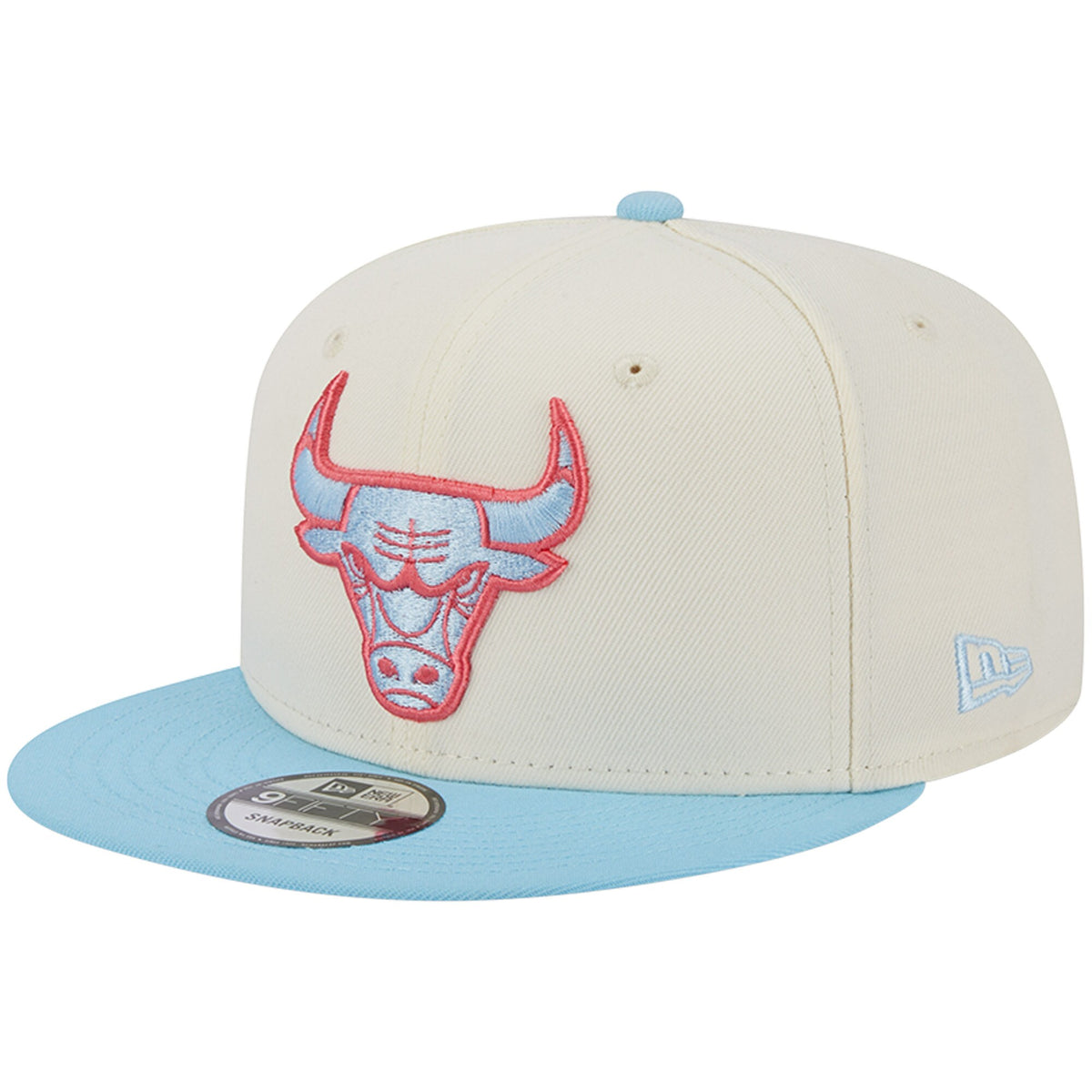 Chicago Bulls New Era 2-Tone Color Pack 9FIFTY Snapback Hat - White/Powder Blue
