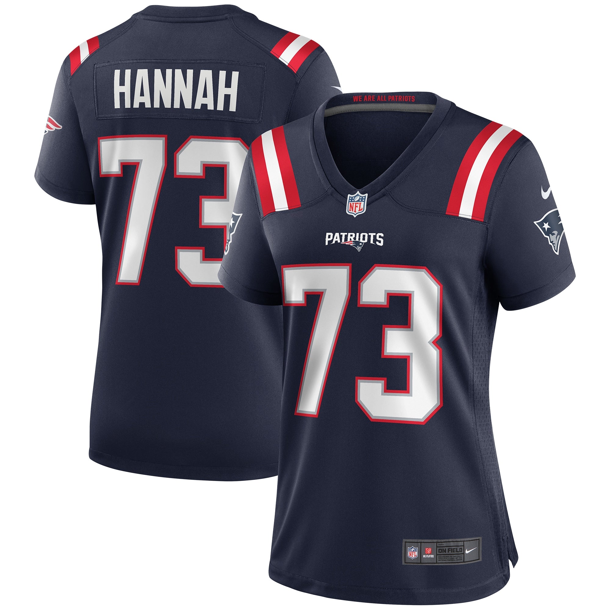 John Hannah New England Patriots Nike Women s Game Retired Player Jersey   Navy