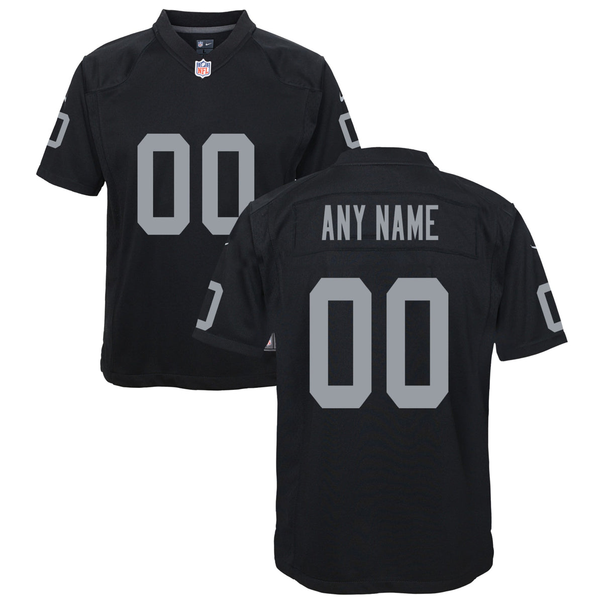 Nike Las Vegas Raiders Youth Custom Game Jersey   Black