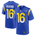 Men s Nike Bryce Perkins Royal Los Angeles Rams Game Player Jersey