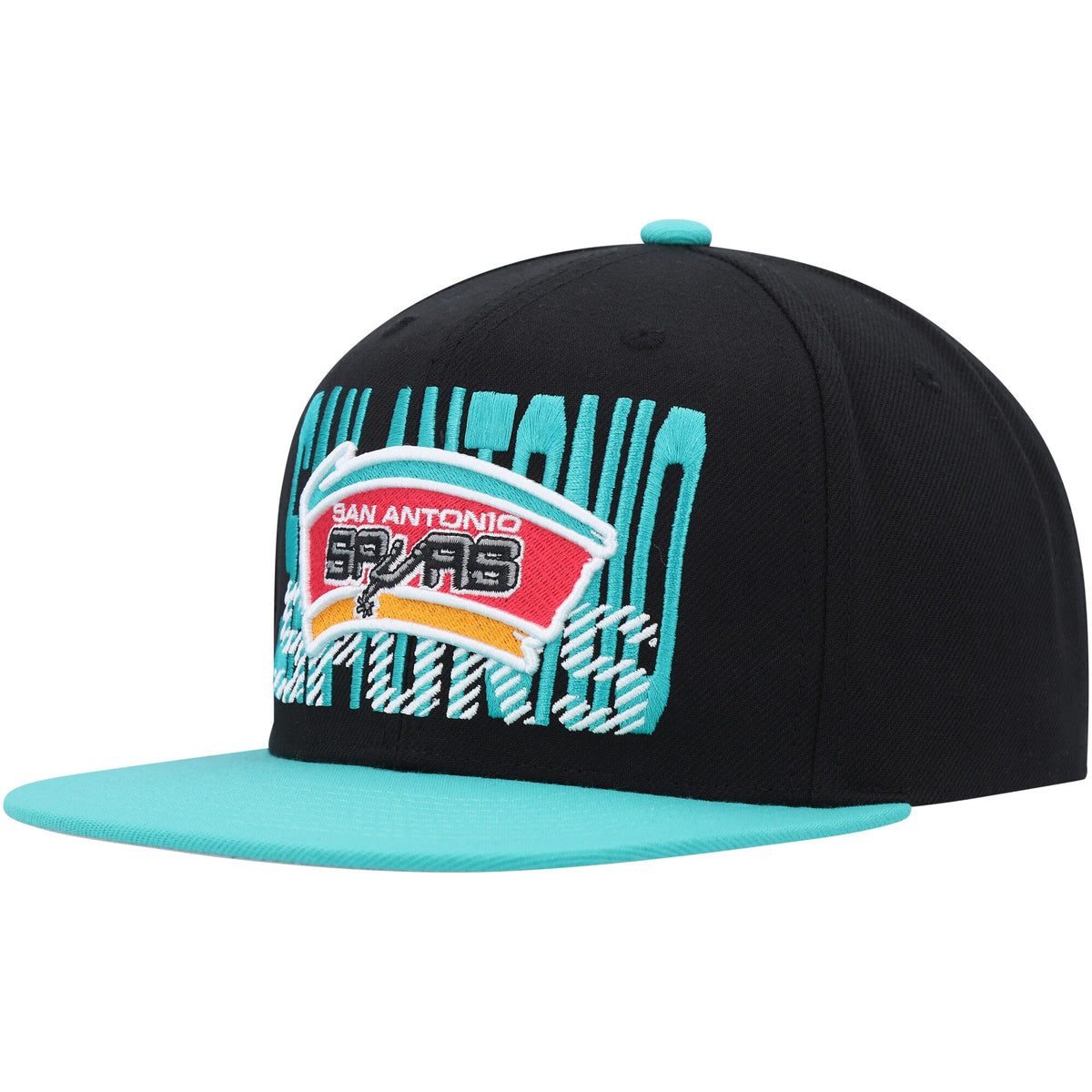 San Antonio Spurs Mitchell & Ness SOUL Cross Check Snapback - Black