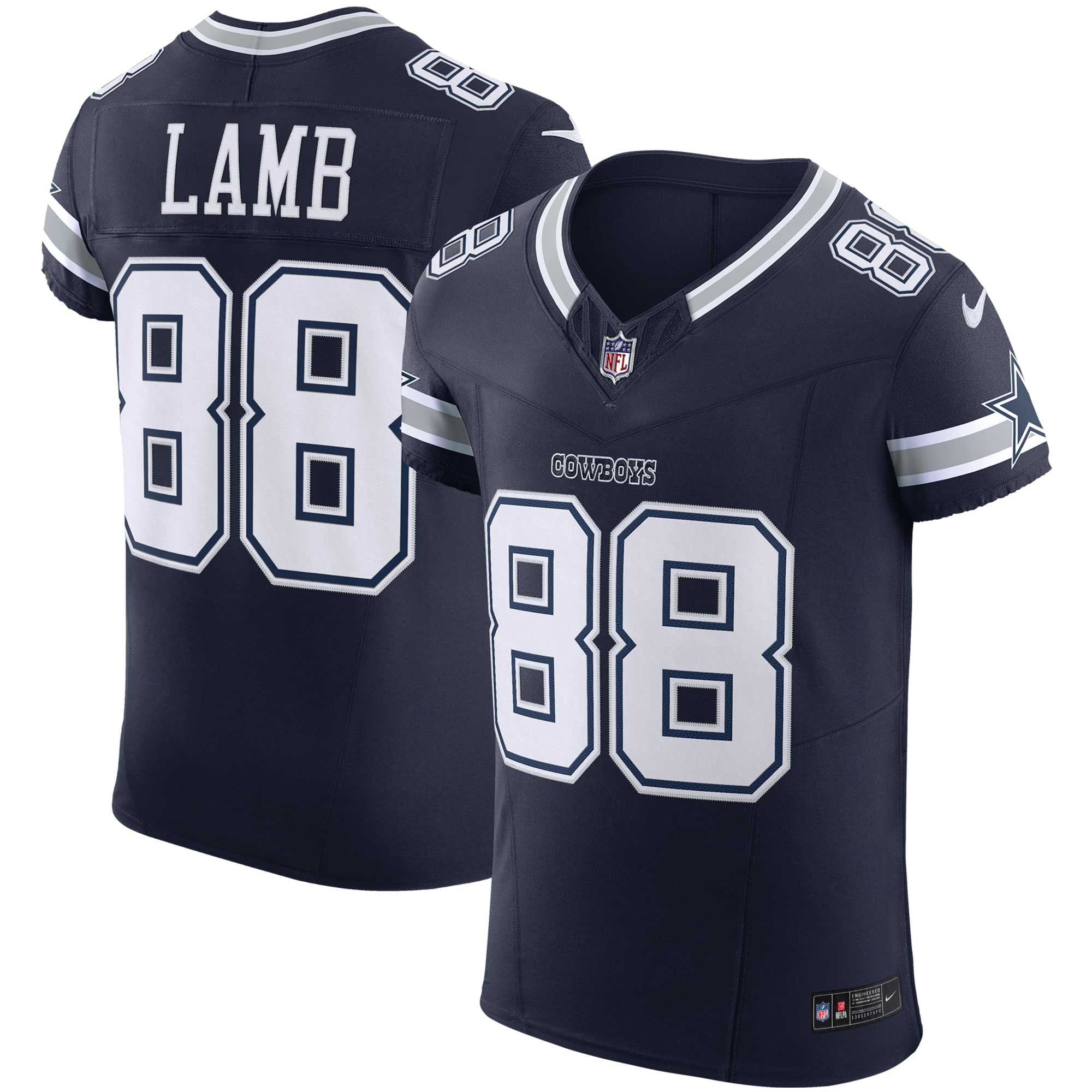 Men s Nike CeeDee Lamb Navy Dallas Cowboys Vapor F.U.S.E. Elite Jersey