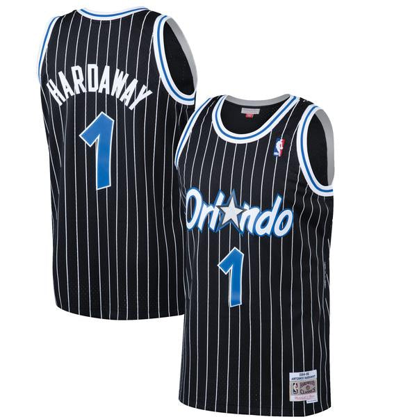 Mens Anfernee 'Penny' Hardaway Orlando Magic Mitchell & Ness Black 1994-95 Hardwood Classics Swingman Jersey