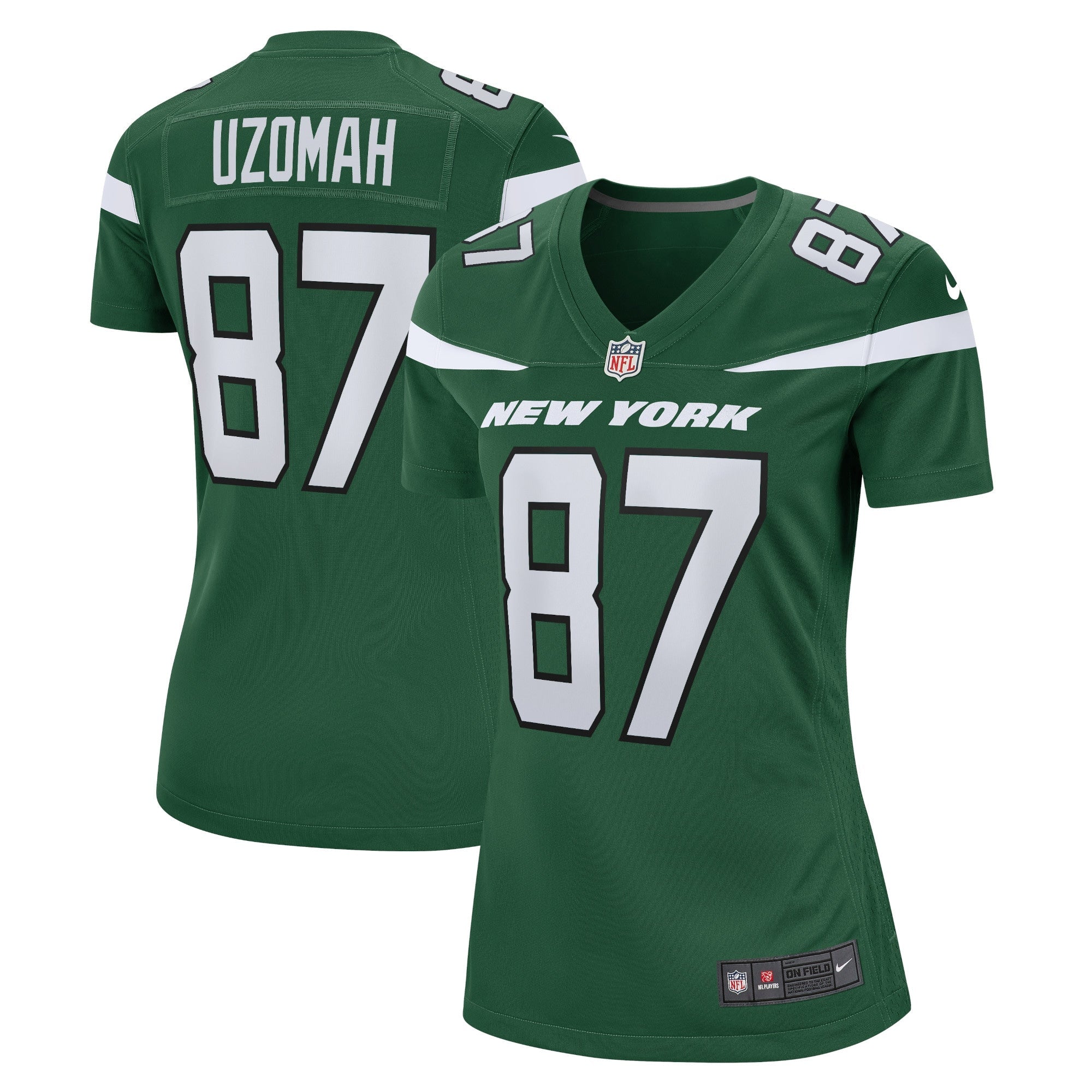 Women s Nike C.J. Uzomah Gotham Green New York Jets Player Game Jersey