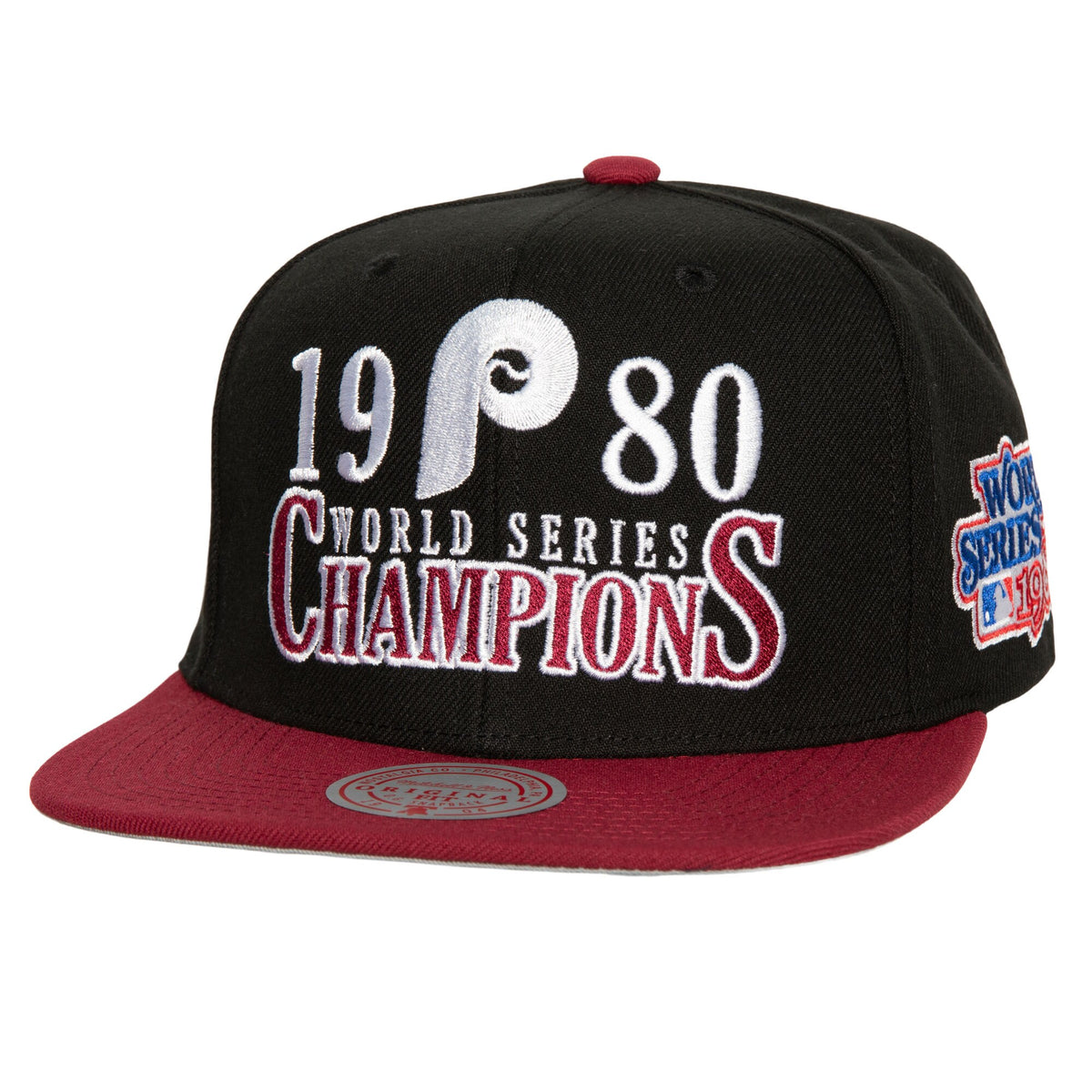Philadelphia Phillies Mitchell & Ness World Series Champs Snapback Hat - Black