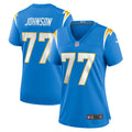 Zion Johnson Los Angeles Chargers Nike Women s Player Game Jersey   Powder Blue