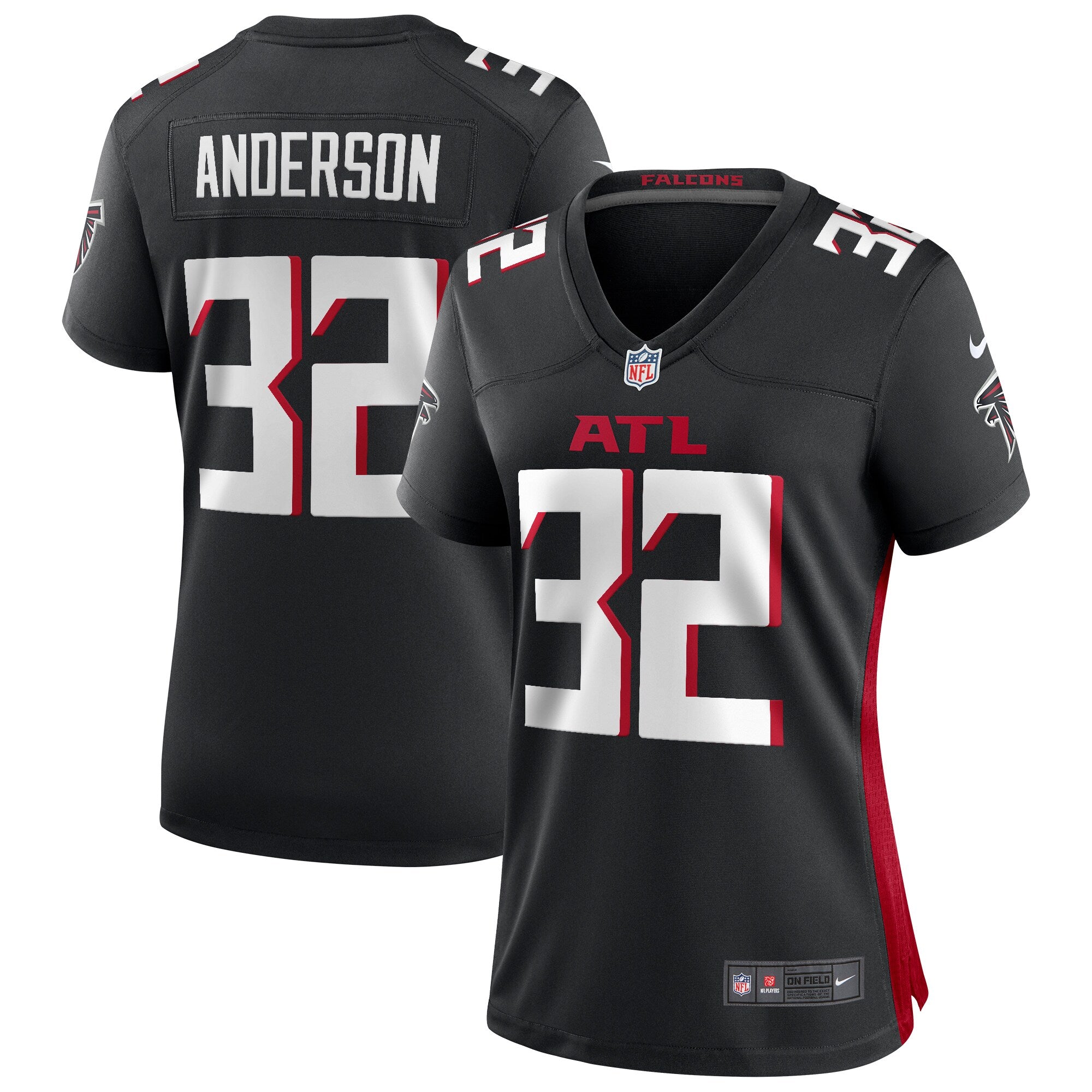 Jamal Anderson Atlanta Falcons Nike Women s Game Retired Player Jersey   Black