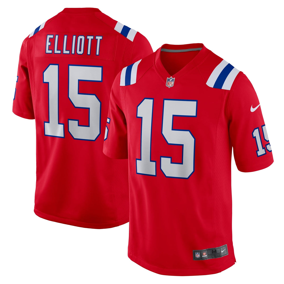 Men s Nike Ezekiel Elliott Red New England Patriots Alternate Game Player Jersey